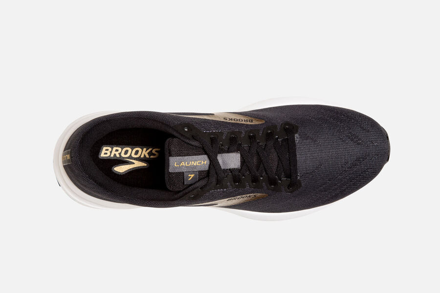 Brooks Launch 7 Road Running Shoes Mens - Black/Gold - GTRWE-1560